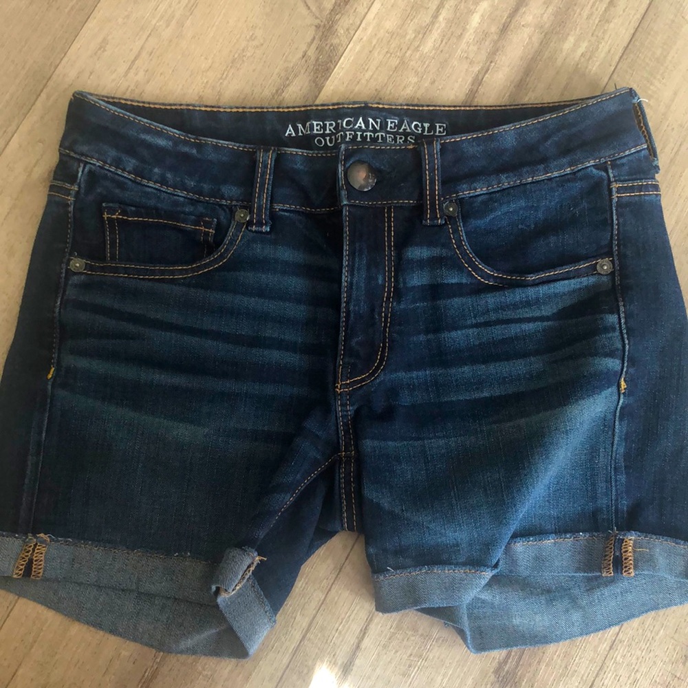 American eagle super stretch denim jean shorts